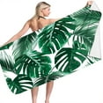 thumbnail image 5 of SDJMa Microfiber Beach Towels, Oversized, Quick Dry Sand Proof, Absorbent, Compact, Beach Blanket, Lightweight Towel for The Swimming, Sports, Beach, Gym - Tropical Plants - 30x60inch, 5 of 9