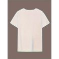 thumbnail image 2 of Plus Size Eye & Letter Print T-Shirt, Casual Short Sleeve Top For Spring & Summer, Women's Plus Size Clothing Tee For Adult, Men, Women, Teen, Teenager, Adolescent, Youth, 2 of 5