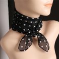 thumbnail image 6 of Lifetechs Women Scarf Dot Print Color Matching Thin Breathable Lightweight Neck Decoration Chiffon Lady Head Neck Square Scarf Clothes Accessory, 6 of 7