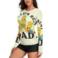 thumbnail image 2 of Simpsons Women's Sunscreen Shirt Long Sleeve Workout Tops Crewneck Soft Comfy Tees Casual T-Shirt XL, 2 of 7