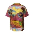 thumbnail image 2 of KLL Beautiful African Woman Print Men's Shirt Short Sleeve Button Down Summer Cuba Beach Shirts- Large, 2 of 7