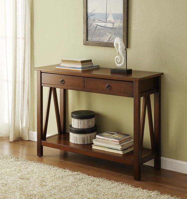 Edgewood Antique Tobacco Console Table