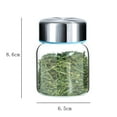 thumbnail image 4 of Tarro de almacenamiento,Tarros de cristal multiusos con tapa giratoria para té,Contenedor portátil para almacenar alimentos Bean,Bote de cocina vacío transparente hermético para, 4 of 4