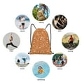 thumbnail image 6 of Honeii Hand-drawn Pumpkin with Flowers Print Drawstring Backpack,Drawstring Bags String Backpack Gym Cinch Sack Backpack Sport Bag Draw-Small, 6 of 6