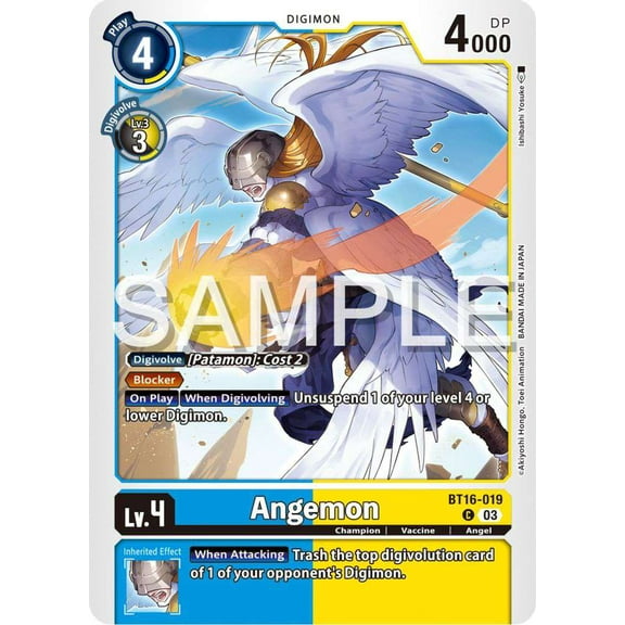 Digimon Beginning Observer Common Angemon BT16-019
