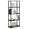 thumbnail image 2 of Furinno Turn-N-Tube Toolless Assembly 5-Tier Closet Shelf, Rustic Brown Closet Organizer, Open Shelf Closet Organizers and Storage, for Wardrobe, Living Room, Columbia Walnut, 2 of 4