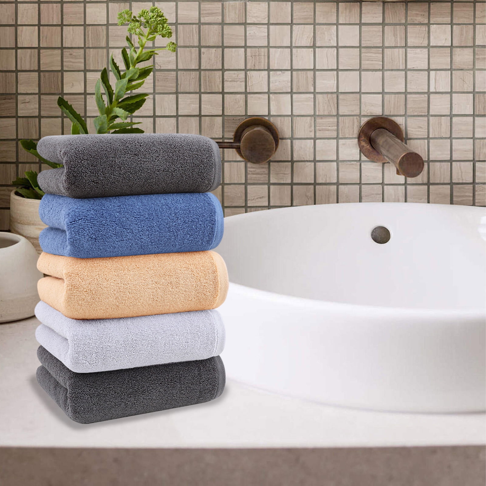 Jubipavy Shower Towel Wash Cloths Towel Towels For Bathroom Face Towels 5 Set Of Towel Soft Face Towels