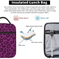 thumbnail image 5 of Cheetah Purple Leopard Insulated Lunch Bags Lunch Tote Reusable Cooling Tote For Shopping, Office, Camping, 5 of 6