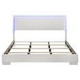 thumbnail image 3 of Bowery Hill Wood Eastern King LED Panel Bed in White High Gloss, 3 of 6