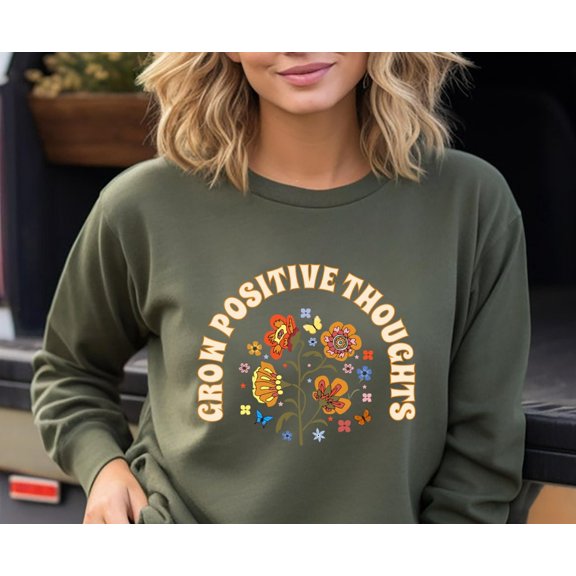 Grow Positive Thoughts Shirt Mental Health Shirt Growth Mindset Tshirt Mental Health Matte