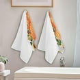 thumbnail image 3 of Dreamtimes Pumpking Harvest Hand Towels 2 PCS, Ultra Soft and Highly Absorbent, Autumn Sunflowers Decorative Fingertip Towel for Home, Bathroom, Kitchen, 28.3"x14.4", 3 of 5