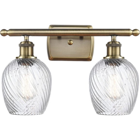 Innovations 516-2W-AB-G292-LED Salina 2 Light Bath Vanity Light part of the Ballston Collection, Antique Brass