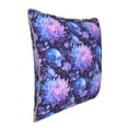 thumbnail image 2 of Fotbe White Skull Flower Pattern Velvet Decorative Throw Pillow Covers with Elegant Piping, Soft Plush Cushion Cover for Sofa, Bed, Car, Office-18"x18", 2 of 8