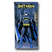 Batman Standing in the City Cotton Beach Towel, 28" x 58"