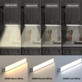 thumbnail image 6 of 2 Pack Smart LED Under Cabinet Lights, Motion Sensor, Dimmable 6500K Tunable, IR Remote, Rechargeable Cordless Lighting for Kitchen, Pantry, Garage, 6 of 9