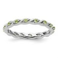 thumbnail image 3 of Auriga 925 Sterling Silver Peridot Ring for Women Size- 7, 3 of 6