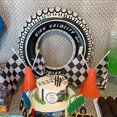 thumbnail image 4 of Tubos de PVC inflables para decoración de fiestas de coches de carreras, globos para neumáticos, suministros grandes para fiestas de cumpleaños de coches de carreras, decoración para fiestas de coches, 4 of 5