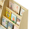 thumbnail image 5 of Miniyam Kids Bookshelf and Toy Storage Organizer, Children’s Bookcase with Front-Facing Book Display Shelves and Open Storage Compartments, Natural, 5 of 7