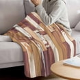 thumbnail image 3 of Brown Beige Blanket Soft Cozy Warm Throw Blanket for Couch, Plush Fuzzy Flannel Fleece Blankets for Sofa, Vintage Farmhouse Shabby Wooden Grain Bed Blankets Lightweight Gifts for Women, 50"x60", 3 of 9