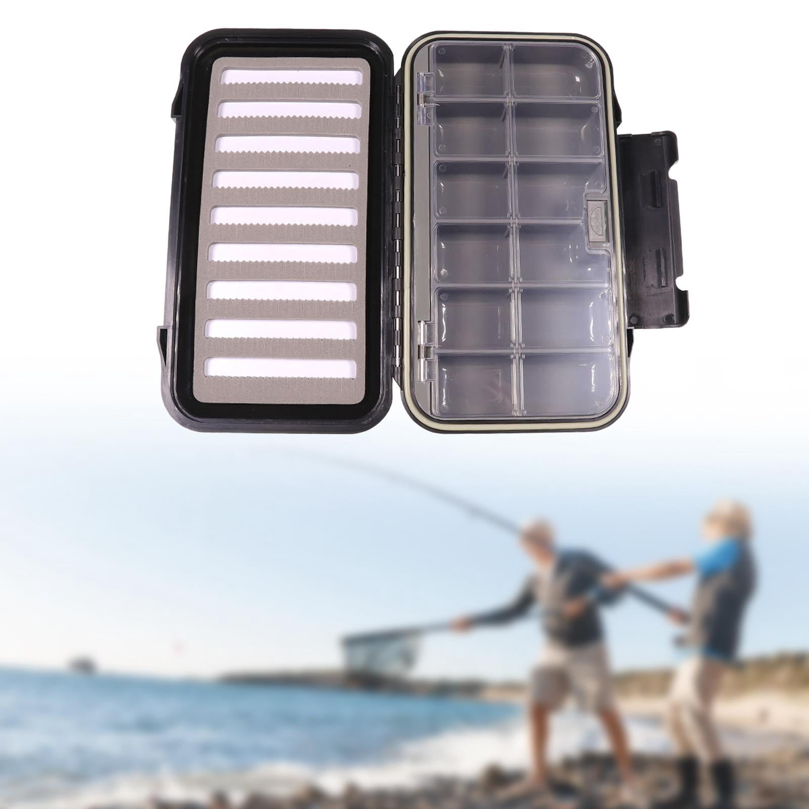 figatia Fly Fishing Tackle Box Multiuse with Grids Compartments Lightweight Lure Box
