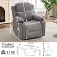 thumbnail image 2 of Leumius Power Lift Recliner Chair for Elderly,Heavy Duty Infinite Position Recliners Chair with 8-Point Vibration Massage and Lumbar Heating,Cup Holders,Gray, 2 of 9