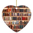 thumbnail image 1 of Adornos Estante Biblioteca Plano 2 Caras en Forma Corazón Acrílico Regalo para Amantes Los Libros, 1 of 9
