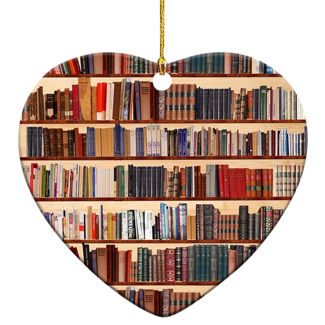 Adornos Estante Biblioteca Plano 2 Caras en Forma Corazón Acrílico Regalo para Amantes Los Libros