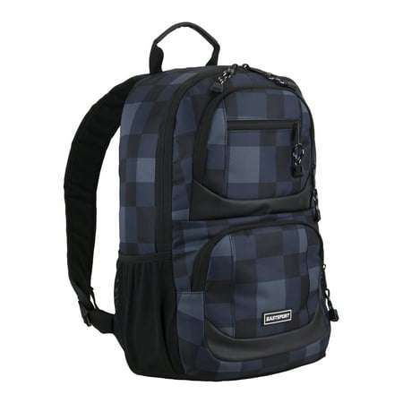 Eastsport Unisex Commuter Tech Backpack, Blue Plaid