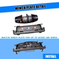 thumbnail image 2 of For 2016-2023 Toyota Tacoma 3 IN 1 Front Bumper Assembly(Mid-Width Front Bumper+Bull Bar) w/2 x D Shackles + Flip-up Licence Plate Mounting Bracket, 2 of 13