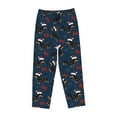 thumbnail image 4 of Naloa Christmas Dachshund Print Women’s Ultra-Soft Comfy Pajama Lounge Pants with Pockets & Drawstring, 4 of 8