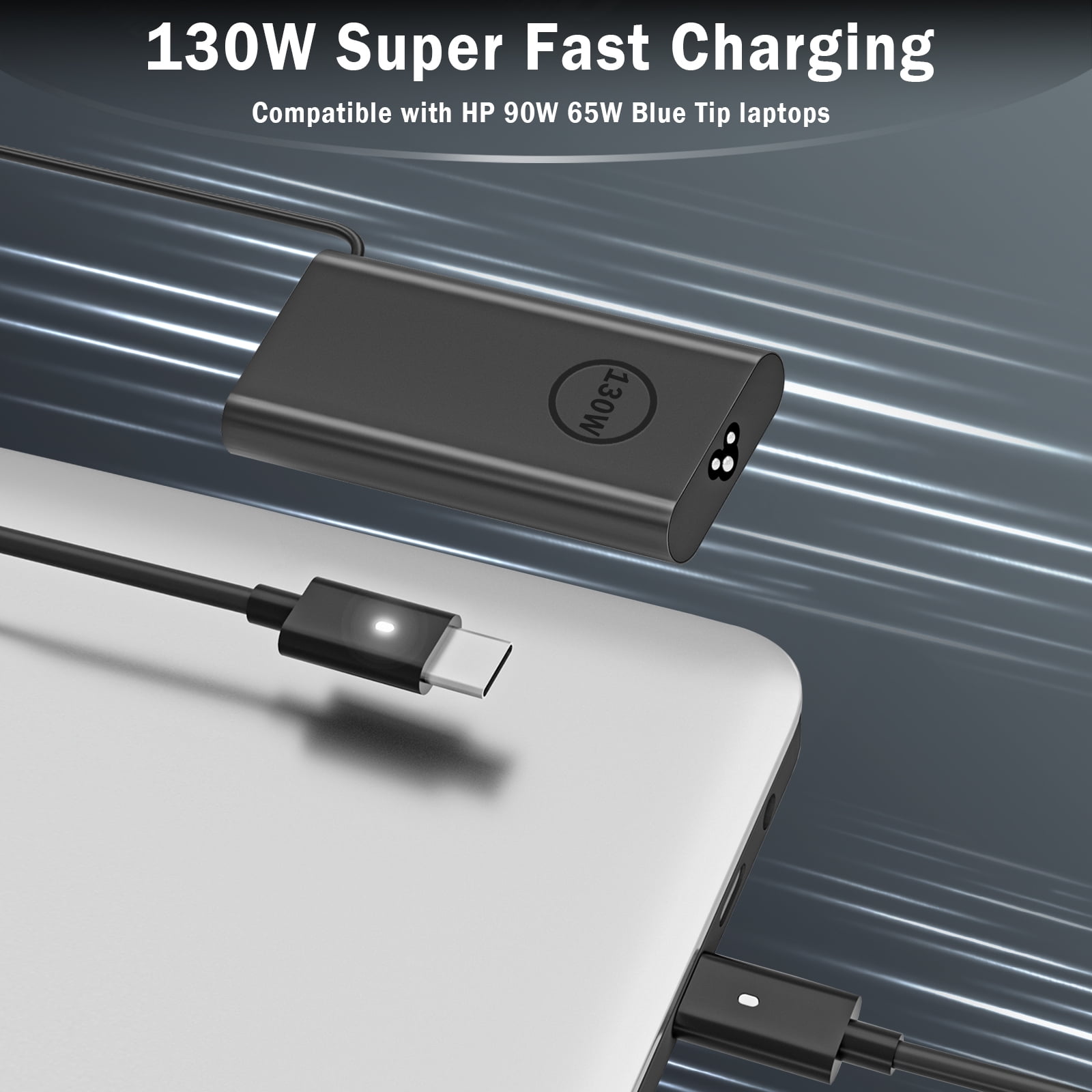 130W USB C Type C Adapter Laptop Charger Compatible with Dell XPS 15 2in1 9575 Precision 5530 2in1 5550 5750 3560 3550 3551 Latitude 7410 7310 7210 9410 9510 9575 5420 5520 5510 Power Supply Cord