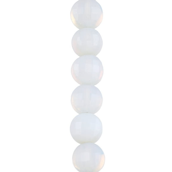 Bead Landing White Faceted Glass Coin Beads, 8mm, 12 Pack