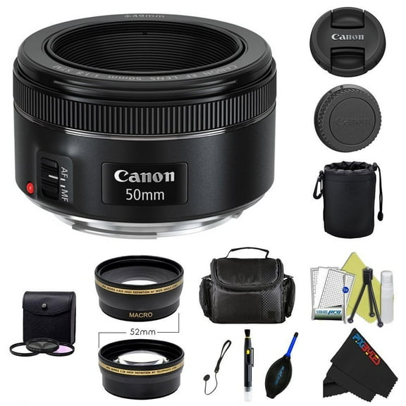 Canon EF 50mm f/1.8 STM Lens   Pixi-Advanced Accessory Bundle