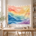 thumbnail image 3 of Layered Mountains under a Pale Sun, Dreamy Watercolor for Nature Lovers, Mountain Wall Art, Housewarming Gift, Tapestry Wall Hanging for Bedroom and Living Room, 3 of 4
