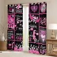 thumbnail image 2 of Homewish Cheer Life Black Out Curtains,Gymnastics Dancing Lovers Curtains Pack of 2 (42x63 Each),Pink Glitter Print Bedroom Curtains For Girls Boys,Microfiber Bedroom Decor, 2 of 6