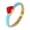 Blue, variant on Heart Rings for Women Enamel Stainless Steel Cute Adorable Gold Plated Personalized Statement Simple Band Dainty Elegance Jewelry White Size 9