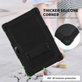 thumbnail image 3 of FIEWESEY Shockproof Kids Shoulder Strap Cover,with Screen Protector Case for Vankyo MatrixPad S10/ZZB ZB10/ATOZEE AT10/AOYODKG A38/YQSAVIOR/CUPEISI/Coopers YQ10S 10 Inch Tablet (Black/Black,1 Pcs), 3 of 7