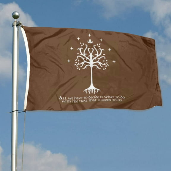 mokarier Gondor Tree Lotr Flag Banner Outdoor Indoor Decoration Flag 3x5Feet Double Stitched Polyester with Brass Grommets