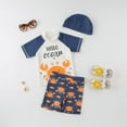 thumbnail image 3 of Kid Boys Chic Animals Printed One-Piece Rash Guard with Sun Hat 2pcs Swimsuit Pool Beach Bathing Suit (Hello Ocean, 4), 3 of 5