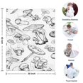 thumbnail image 4 of Black Mushroom Line White Pattern Blanket,Comfortable Soft Flannel Throw Blanket,All Season,Warm Lightweight Blankets for Sofa Bed Couch Living Room Chair,30"x40", 4 of 4