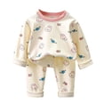 thumbnail image 1 of Odeerbi 0-13 Años Pijamas de Algodón Para Niños Y Niñas Con Camisetas de Manga Larga Estampadas Pantalones Pijama de Dos Piezas Acondicionador de Ropa Para Dormir, 1 of 5