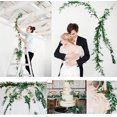 thumbnail image 3 of 1 paquete de enredaderas de hojas colgantes artificiales, ramitas de hojas de sauce falsas, cuerda de hojas de plantas de seda en verde para decoración de bodas en interiores/exteriores, suminist, 3 of 5