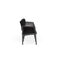 thumbnail image 4 of Lesro Lenox Steel Fabric 4-Seat Waiting Room Guest Reception Chair in Charcoal/Open House Black, 4 of 5