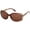 BROWN, variant on Betsey Johnson Women's Oversized Square Leopard Sunglasses