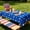 Blue, variant on HCBY American star flag plastic table cover, patriotic red white blue disposable tablecloth, 4th of july waterproof picnic rectangular table sheet, independence day holiday party dining table