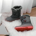 thumbnail image 4 of DREAM PAIRS Boys & Girls Winter Zip Snow Boots Outdoor Warm Waterproof Sport Snow Boot GREY/ORANGE Size 12, 4 of 7