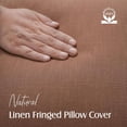 thumbnail image 2 of Set of 2 Decorative Linen Fringe Throw Pillow Covers Cozy Boho Farmhouse Cushion Cover with Tassels Soft Accent Pillowcase for Couch Sofa Bed Living Room Home Decor,18×18 Inch,Olive Green, 2 of 3