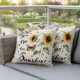 thumbnail image 4 of Farmhouse Country Pillow Covers 2 Pack Sunflower Butterflies You Are My Sunshine Pillowcase Waterproof Outdoor Throw Pillow Cover for Patio Garden Square Cushion 16”x16”, 4 of 9