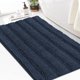 thumbnail image 1 of Alfombra de baño, felpilla, peluda, antideslizante, 60 x 90 cm, color azul marino, 1 of 7