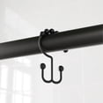 thumbnail image 1 of Mainstays Double Roller Glide Decorative Shower Curtain Hooks, Steel, Matte Black, 1 of 8